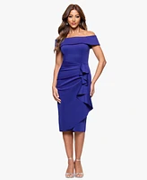 Xscape Women's Ruffled Off-The-Shoulder Sheath Dress