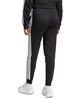 adidas Women's Essentials Three Stripes Fleece Slim Pants