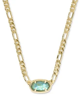 Kendra Scott Gold-Tone Elisa Figaro Chain Short Pendant Necklace, 16" + 3" extender