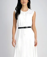Calvin Klein Skinny Center-Bar-Buckle Dress Belt