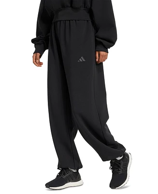 adidas Women's Soft Lux Loose Mid-Rise Pull-On Pants