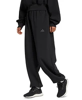 adidas Women's Soft Lux Loose Mid-Rise Pull-On Pants