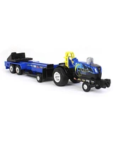1/64 New Holland "Midnight Blue" Pulling Tractor with Pulling Sled