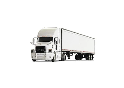 First Gear Dcp 1/64 Mack Anthem Sleeper Cab White w/ 53ft Box Trailer