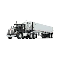 1/50 Kenworth T880, Black And Chrome, With East Genesis End Dump Trailer By First Gear