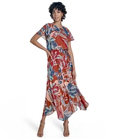 Jessica Howard Women's Short-Sleeve Fit & Flare Dress