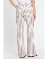 Olsen Women's Cotton Linen Striped Pant