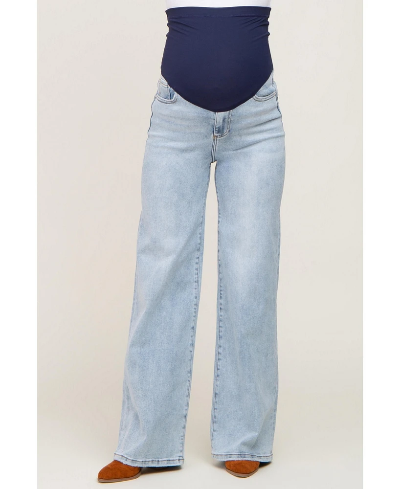 Pinkblush Maternity Light Blue Wide Leg Jeans