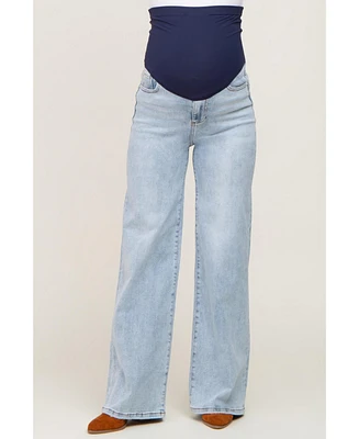 Pinkblush Maternity Light Blue Wide Leg Jeans
