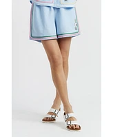 Chinti & Parker Women's Linen-Cotton Peanuts Vacation Shorts