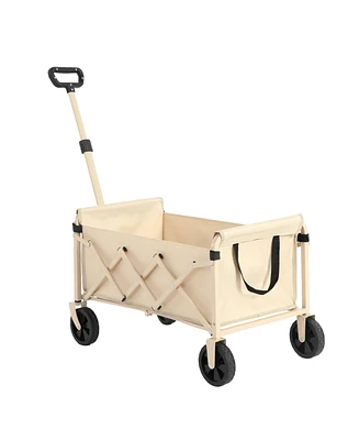 Mondawe Heavy Duty Folding Beach Wagon with Wheels