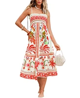 Cupshe Women's Retreat Tropical Midi Beach Dress