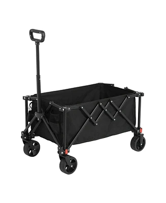 Mondawe Heavy Duty Folding Wagon with All-Terrain Wheels