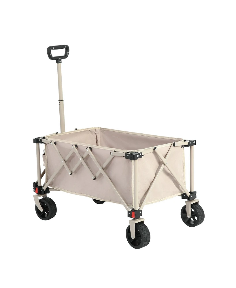 Mondawe Heavy Duty Folding Wagon with All-Terrain Wheels
