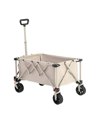 Mondawe Heavy Duty Folding Wagon with All-Terrain Wheels