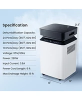 70 Pint 4500 Sq. Ft Dehumidifier with Continuous and Auto Mode