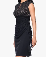 B&A By Betsy and Adam Women's Lace-Top Sheath Dress