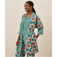 Pact Women's Organic Cotton Staycation Short Robe
