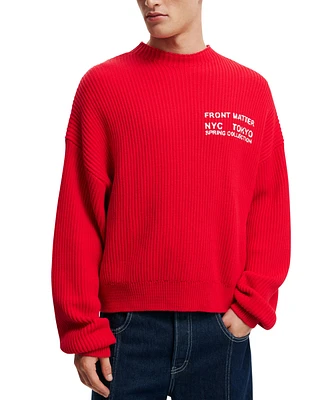 Cotton On Men's Relaxed Crew Knit Sweater