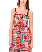 Msk Petite Sleeveless Square-Neck Maxi Dress
