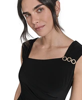 Jessica Howard Petite Sleeveless Asymmetric Sheath Dress
