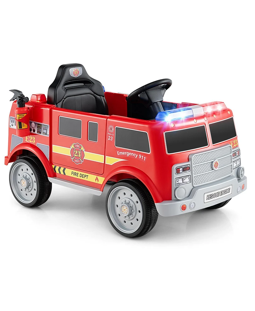 Kids Ride on Fire Truck with Remote Control and Extinguisher