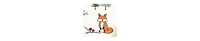 Hudson Baby Infant Boys Plush Blanket with Furry Binding and Back, Forest Animals, One Size