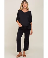 Pinkblush Maternity Black Cropped Pant Set