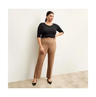 M.m.LaFleur Women's Smith Straight Trouser - Washable Wool Twill