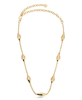 Ettika Oval Dome Baguette Simple Chain Necklace