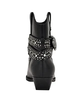 Guess Women's Lansly Embellished Buckle Western Booties