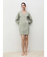Mango Women's Cotton V-Neck Nightgown