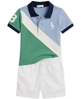Polo Ralph Lauren Baby Boys Mesh Shirt & Twill Short Set