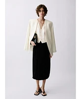 Mango Women's Linen Suit Vest