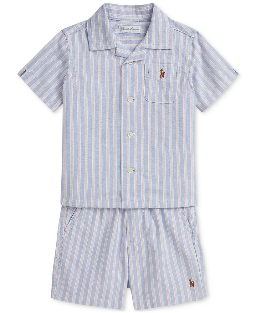 Polo Ralph Lauren Baby Boys Cotton Oxford Short Set