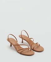 Mango Women's Animal Print Strap Heel Sandals