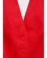 Mango Women's Linen Halter Suit Vest