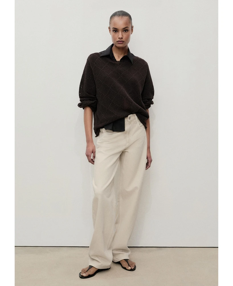 Mango Women's High-Rise Balloon Jeans