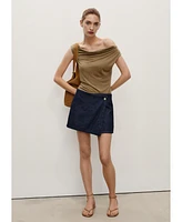 Mango Women's Denim Skort