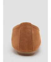 Mango Women's Bow Suede Ballerinas Shoes