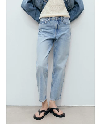 Mango Women's Mid-Rise Straight Jeans