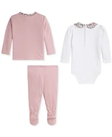 Polo Ralph Lauren Baby Girls Bodysuit, Pant & Reversible Jacket Set