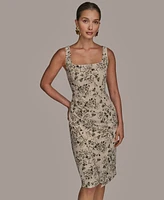 Donna Karan New York Women's Sleeveless Jacquard Sheath Dress