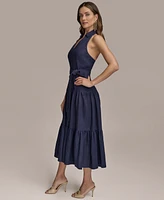 Donna Karan New York Women's Sleeveless Halter A-Line Dress
