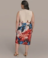 Donna Karan New York Plus Printed Sheath Dress