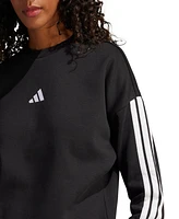 adidas Women's Essentials 3-Stripes Fleece Crew Neck Sweatshirt