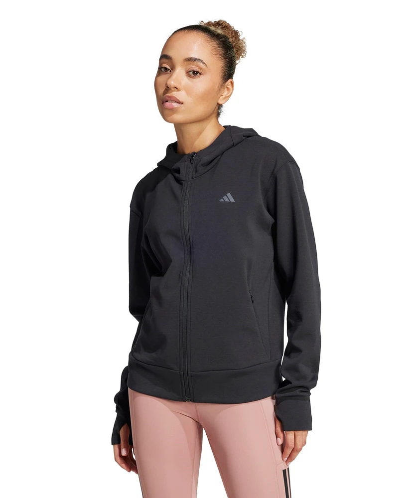 adidas Women's Designed For Training Full-Zip Hoodie Sweatshirt
