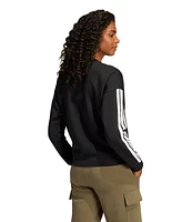 adidas Women's Essentials 3-Stripes Fleece Crew Neck Sweatshirt