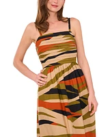 Msk Petites Cotton Printed Sleeveless Maxi Dress
