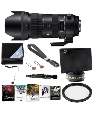 Sigma 70-200mm f/2.8 Dg Os Hsm Sports Lens for Nikon F, Bundle with ProOptic 82mm Uv Filter, Lens Cleaner, Flex Lens Shade, Wrist Strap, Lens Wrap, Le
